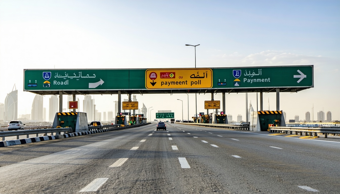 Dubai road toll payment system in use